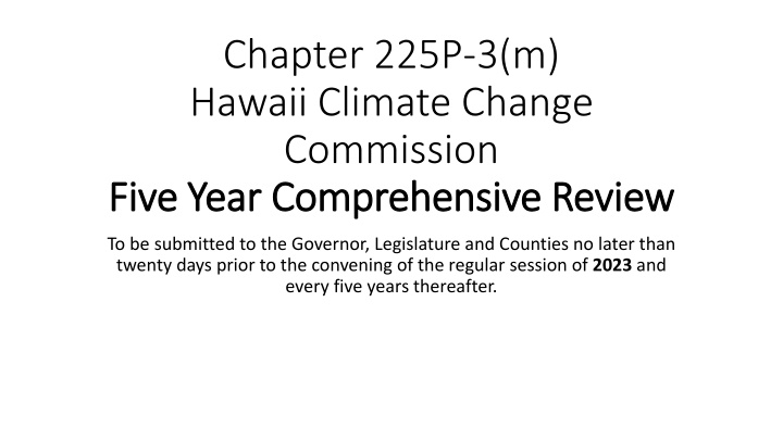 chapter 225p 3 m hawaii climate change commission