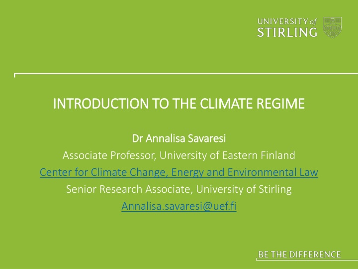 introduction to the climate regime introduction