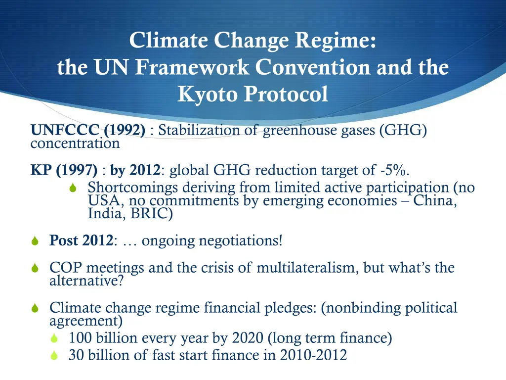 climate change regime the un framework convention