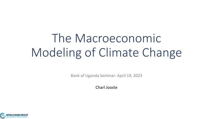 the macroeconomic modeling of climate change