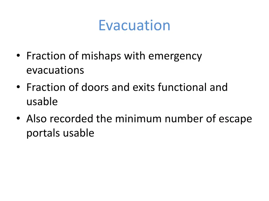 evacuation