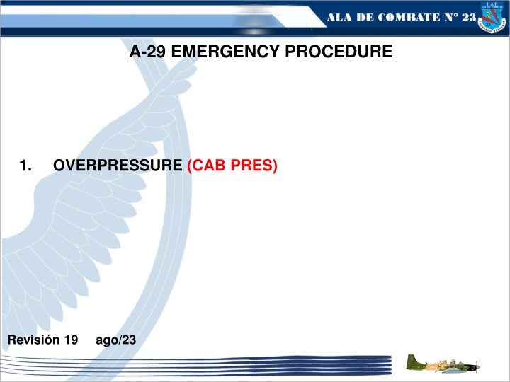 a 29 emergency procedure