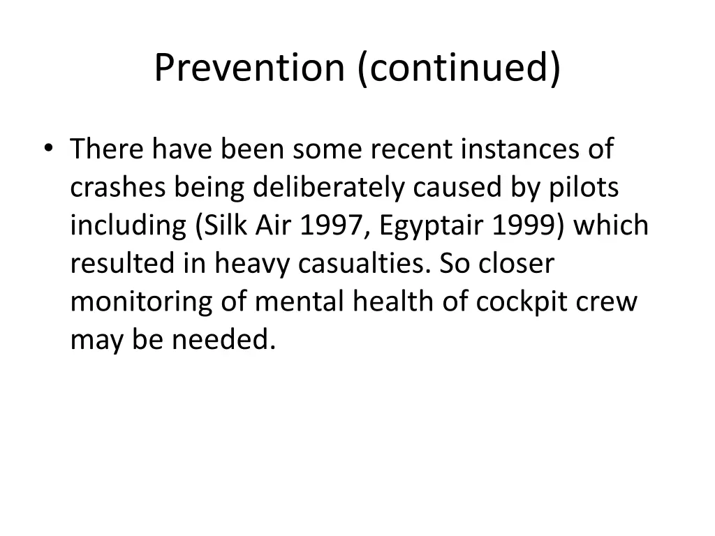 prevention continued 1