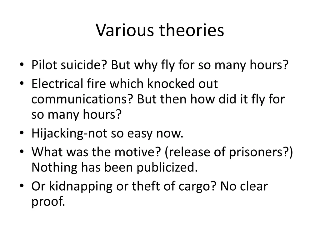 various theories