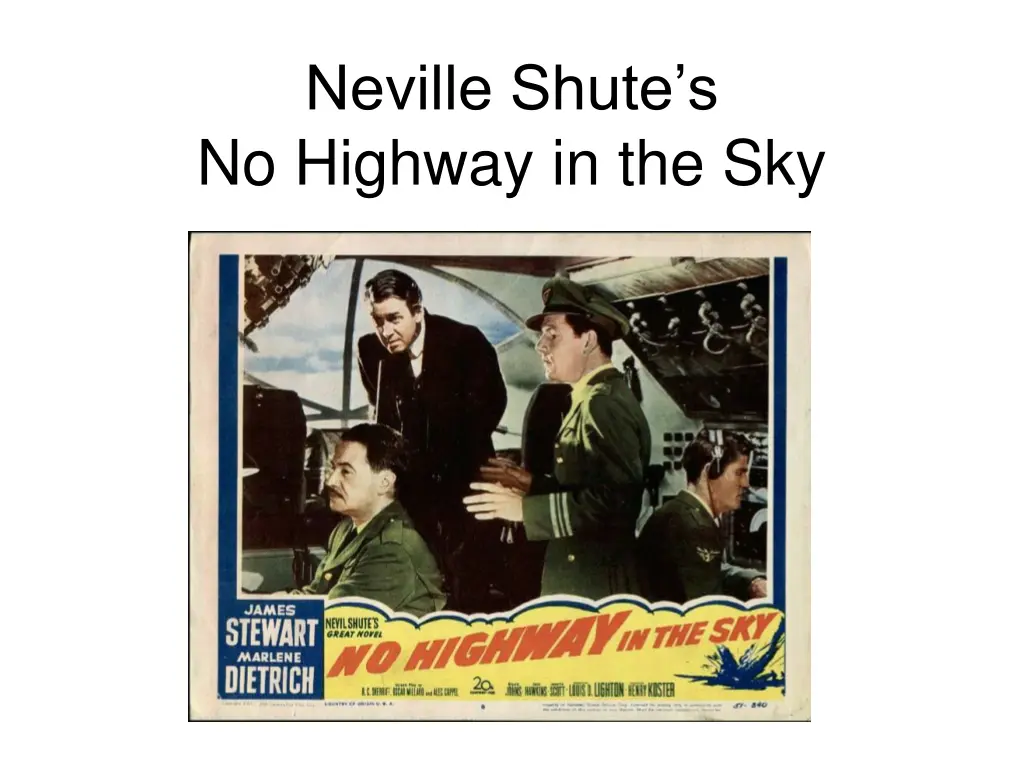 neville shute s no highway in the sky