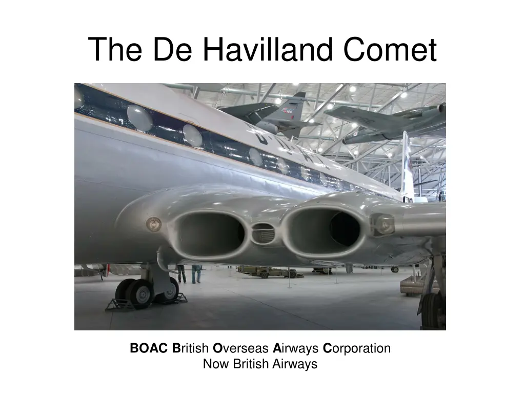 the de havilland comet