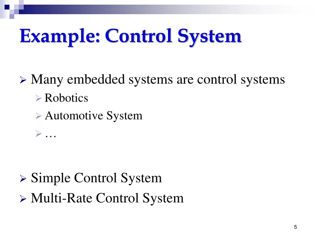 example control system