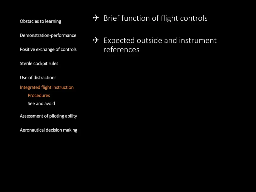 brief function of flight controls