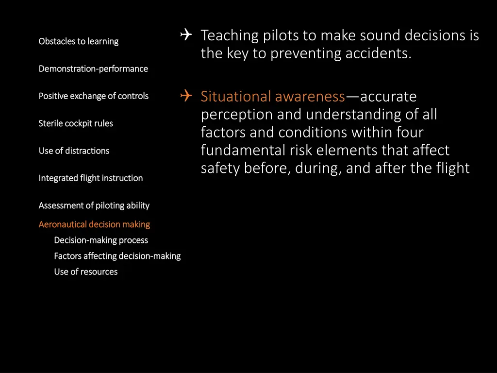 teaching pilots to make sound decisions 2