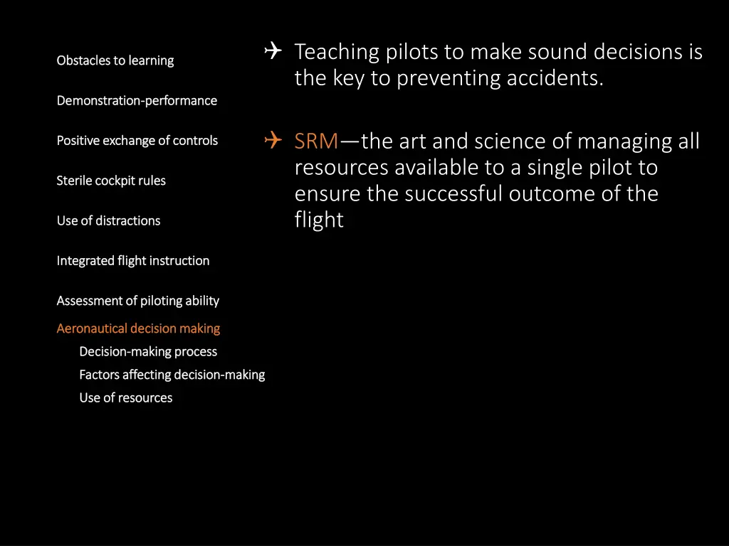 teaching pilots to make sound decisions 3