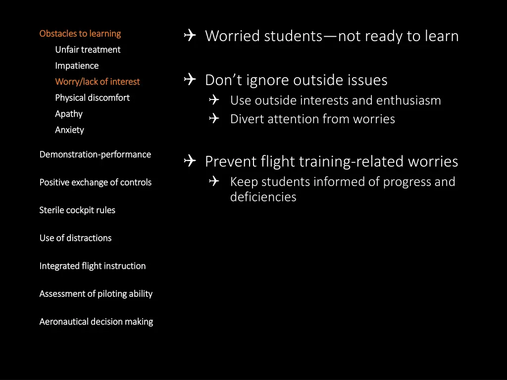 worried students not ready to learn