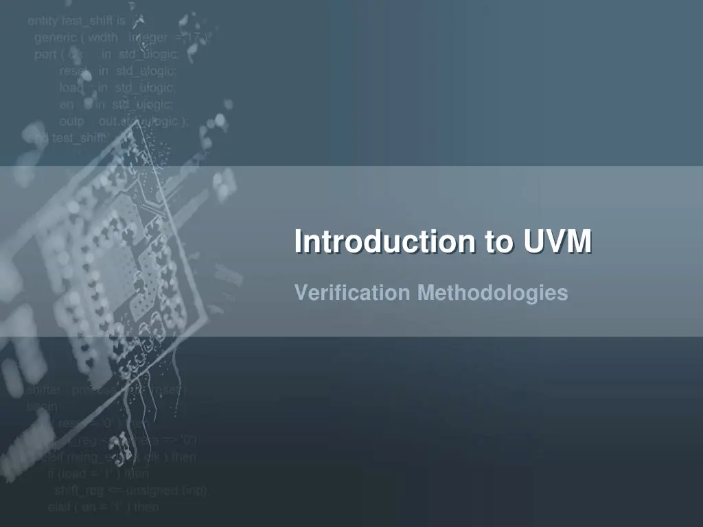 introduction to uvm