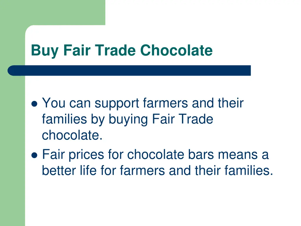 buy fair trade chocolate