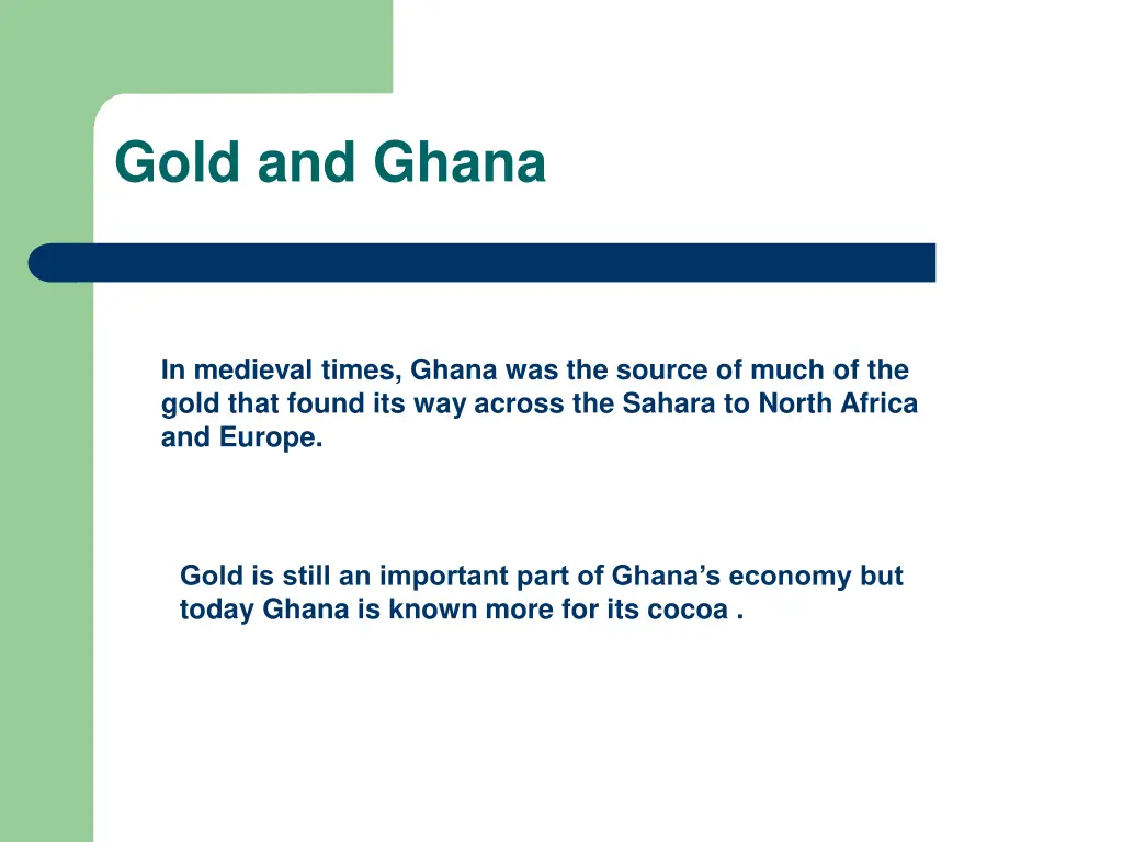 gold and ghana