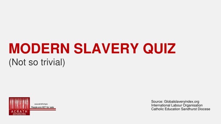 modern slavery quiz