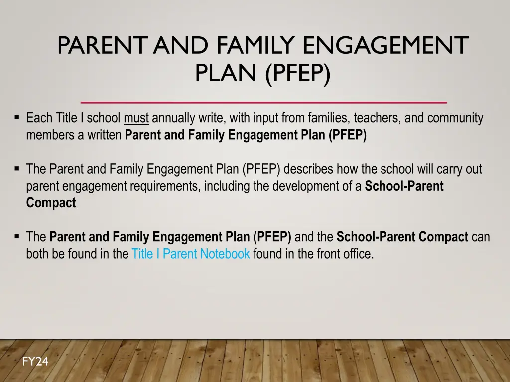 parent and family engagement plan pfep