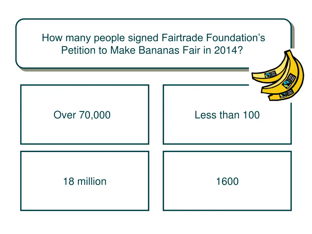 how many people signed fairtrade foundation