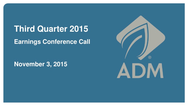 third quarter 2015