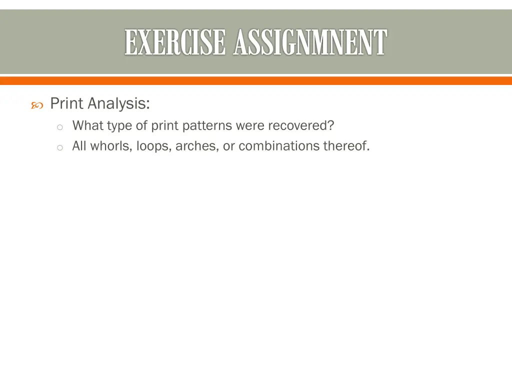 exercise assignmnent 1