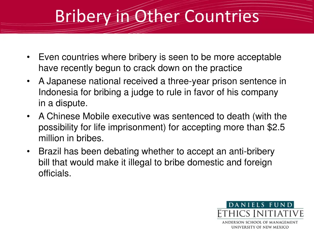 bribery in other countries