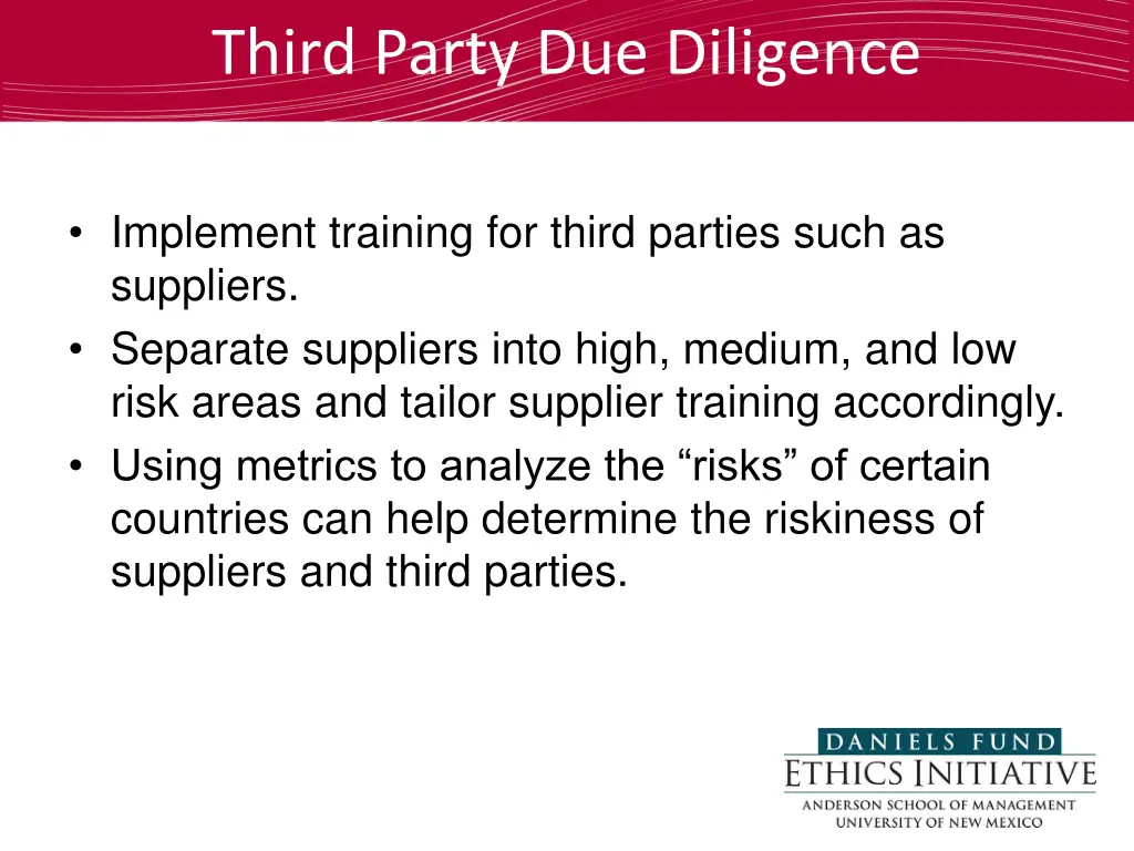 third party due diligence