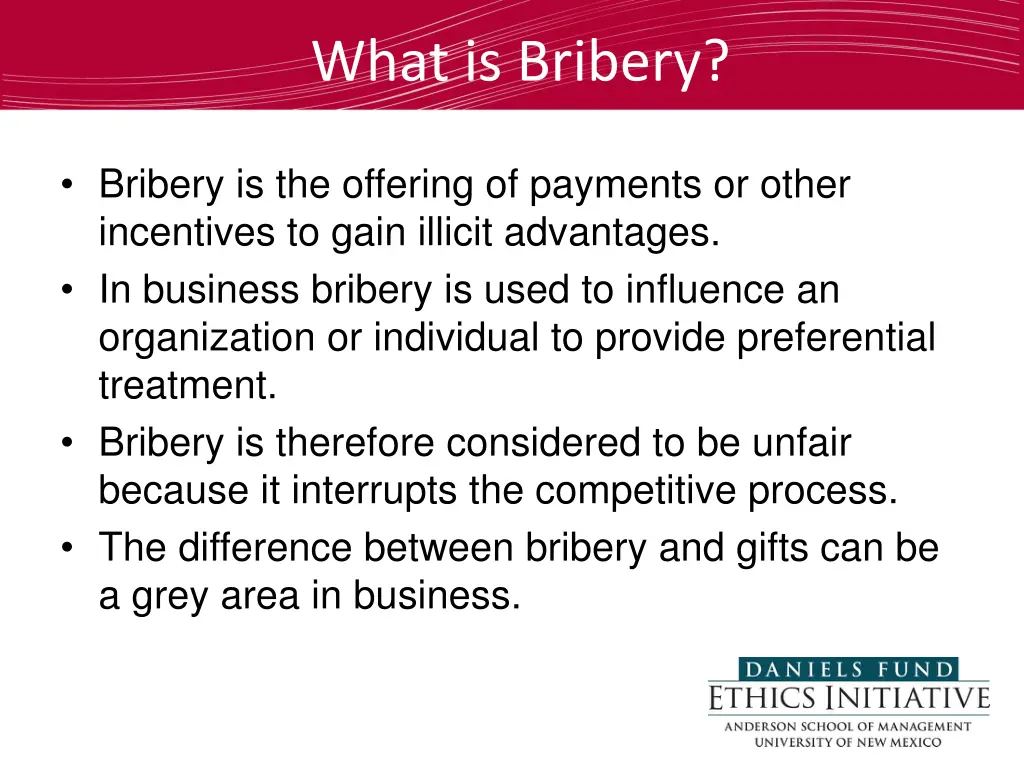 what is bribery