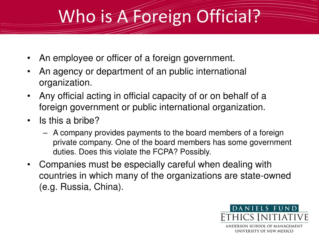 who is a foreign official