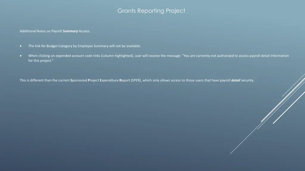 grants reporting project 3