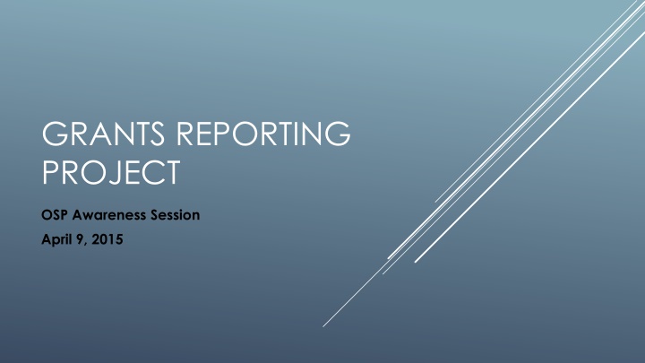 grants reporting project