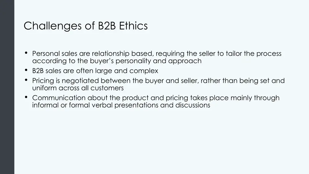 challenges of b2b ethics