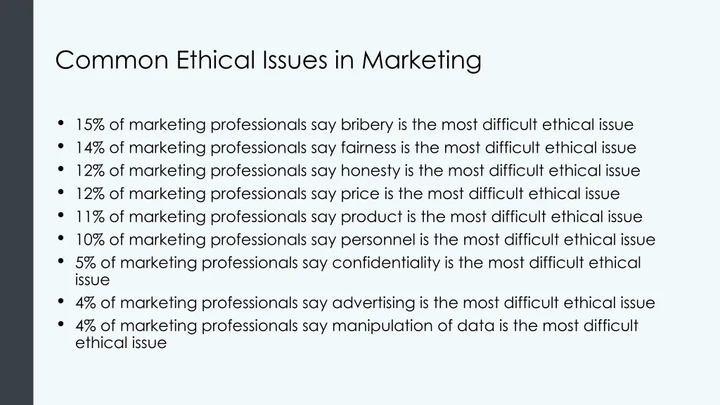 common ethical issues in marketing