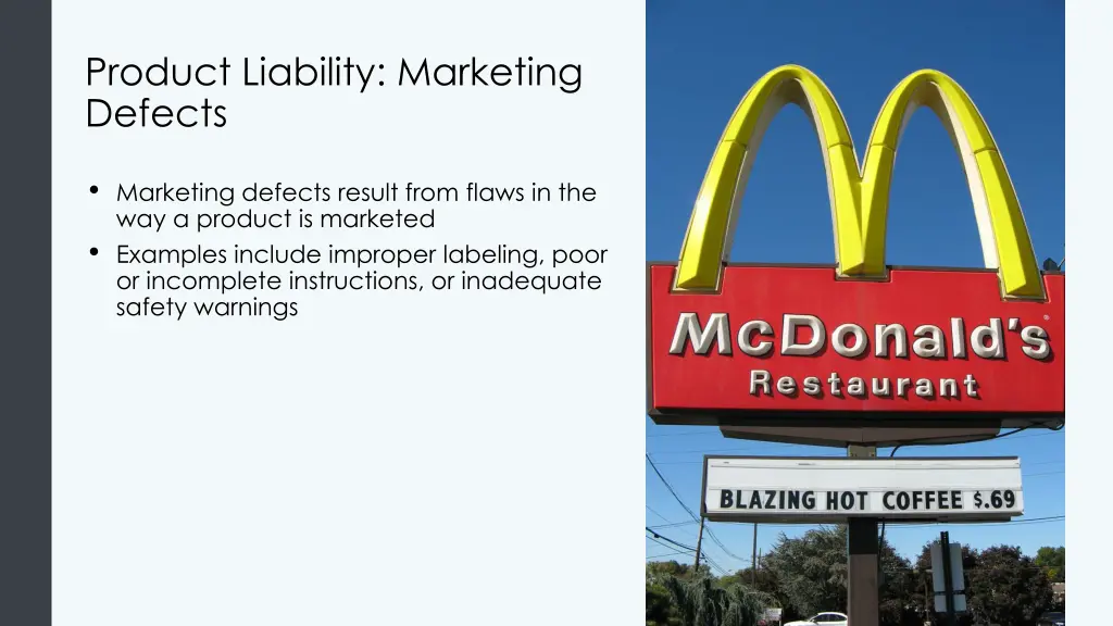 product liability marketing defects