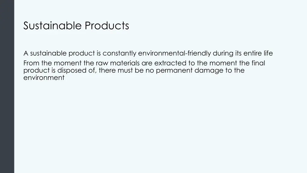 sustainable products