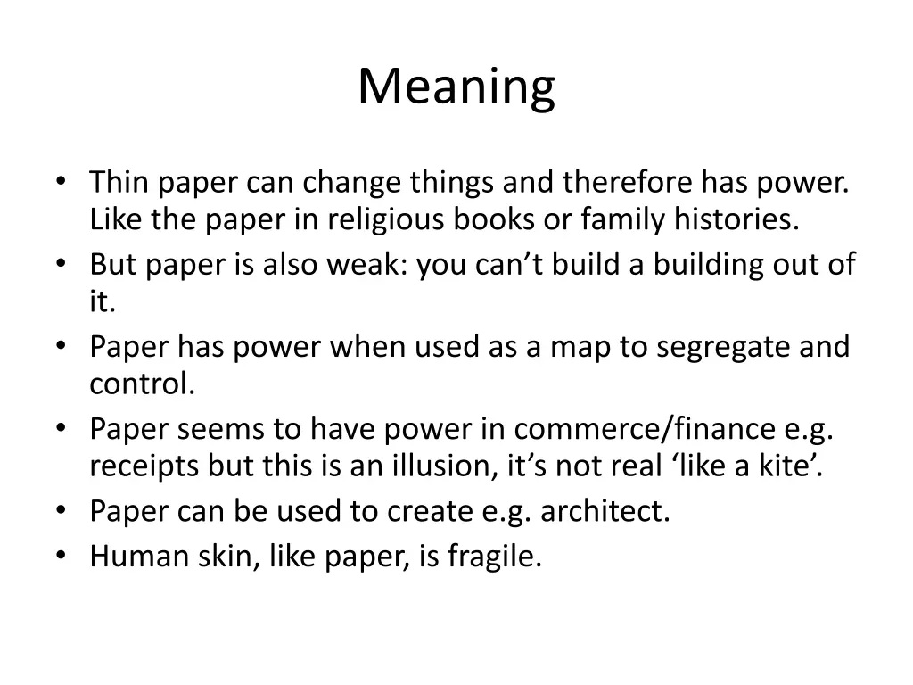 meaning