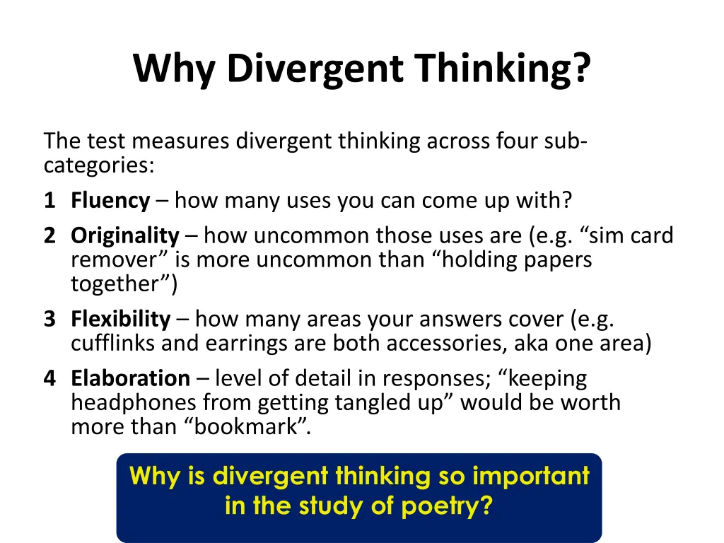 why divergent thinking