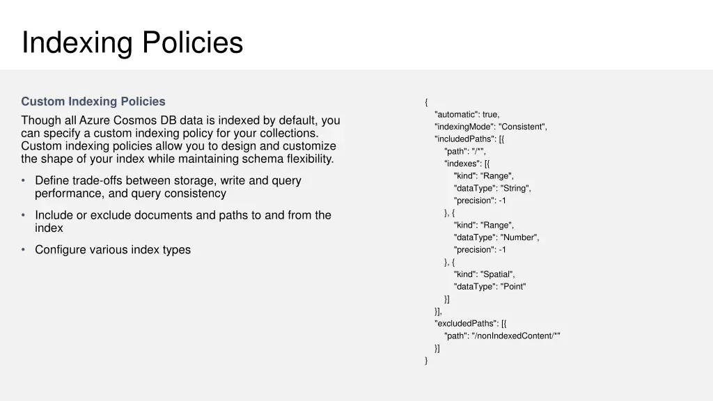 indexing policies