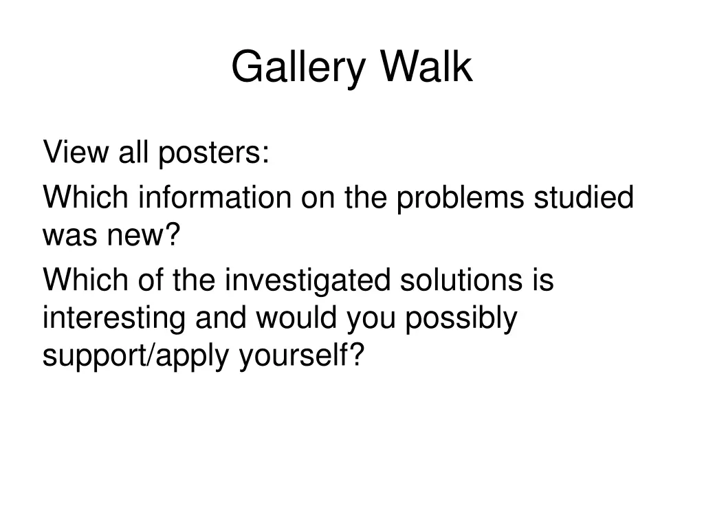 gallery walk