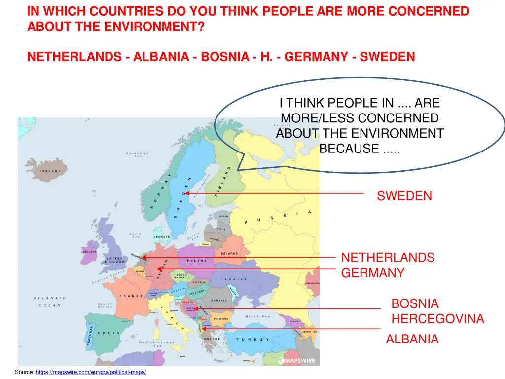 in which countries do you think people are more