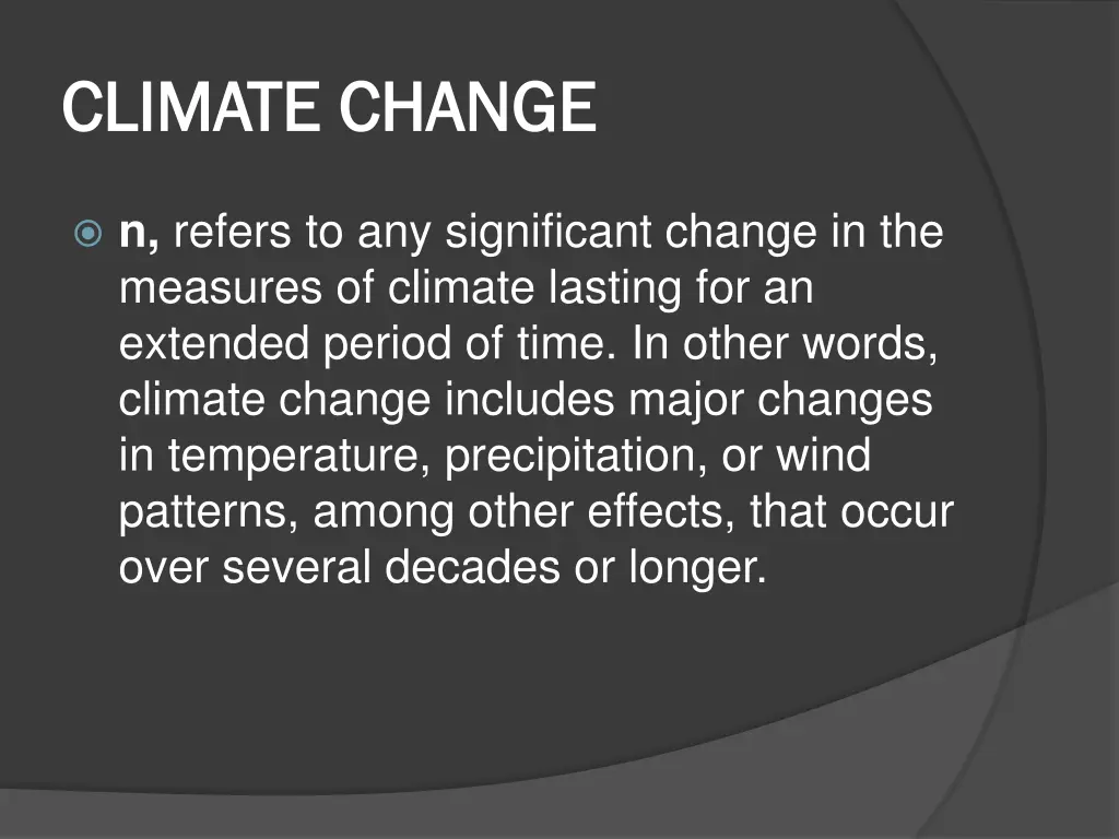 climate change climate change