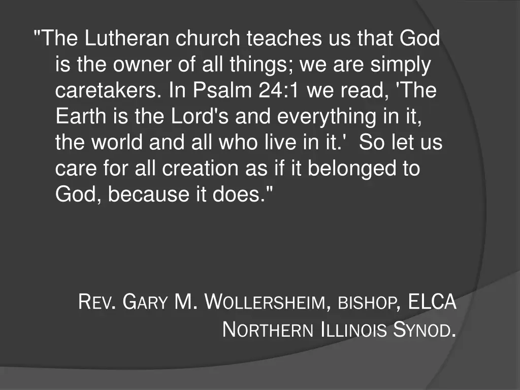 the lutheran church teaches us that