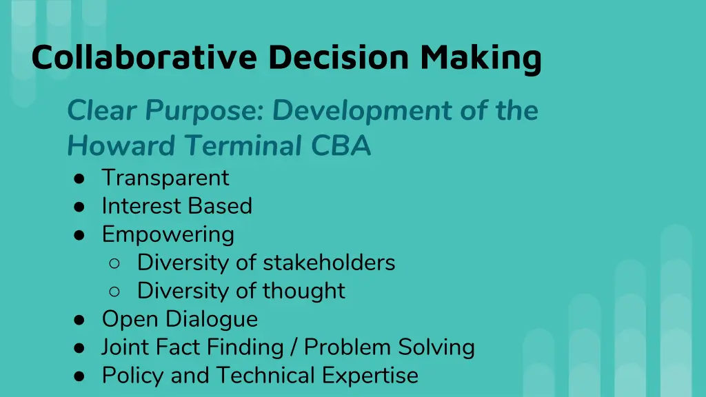 collaborative decision making clear purpose