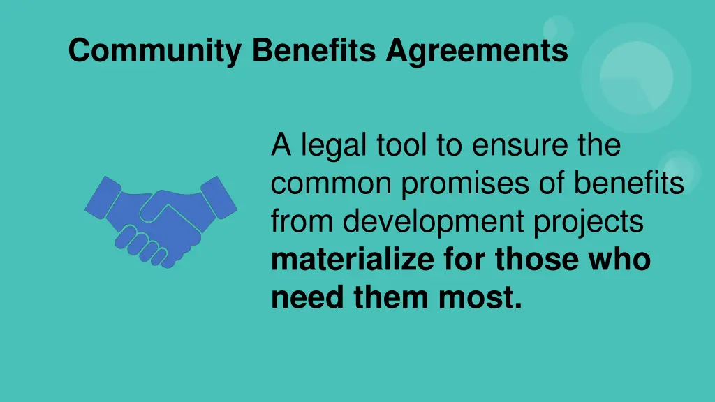 community benefits agreements