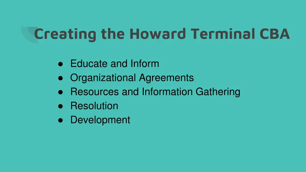 creating the howard terminal cba