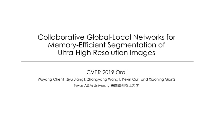 collaborative global local networks for memory