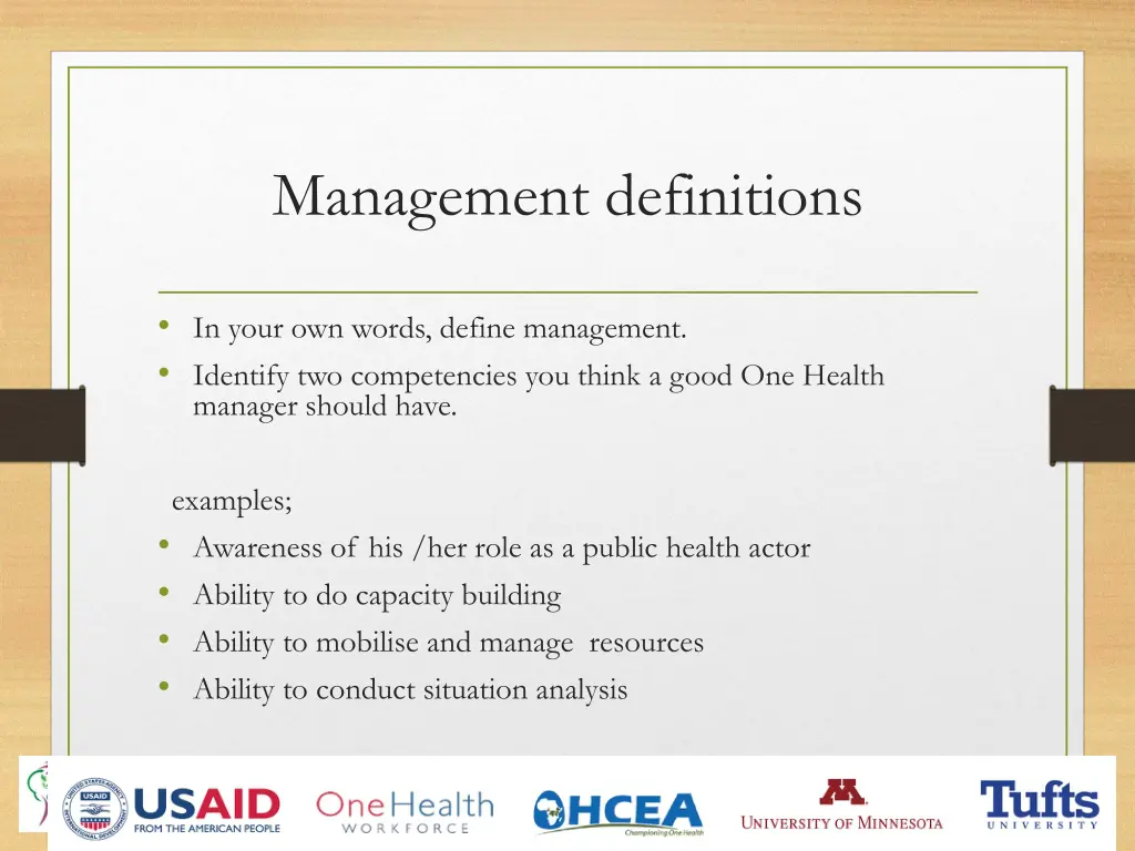 management definitions