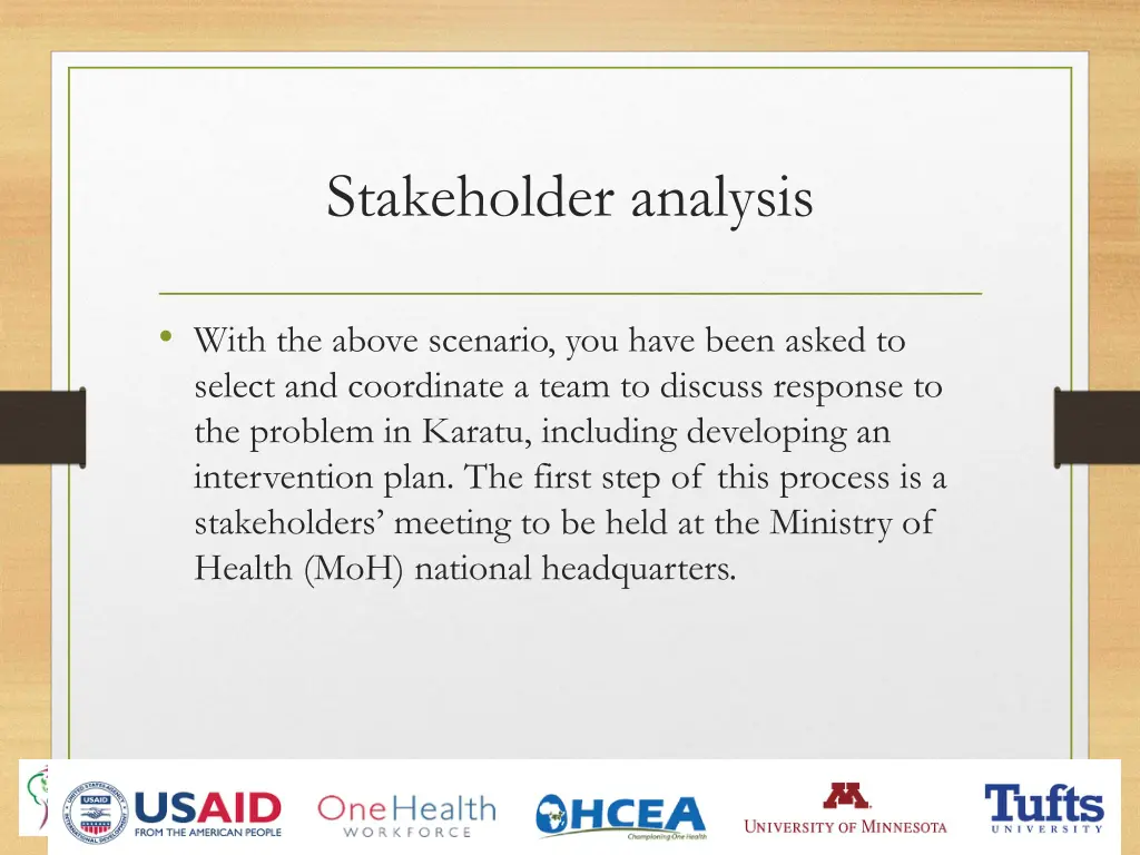 stakeholder analysis 1