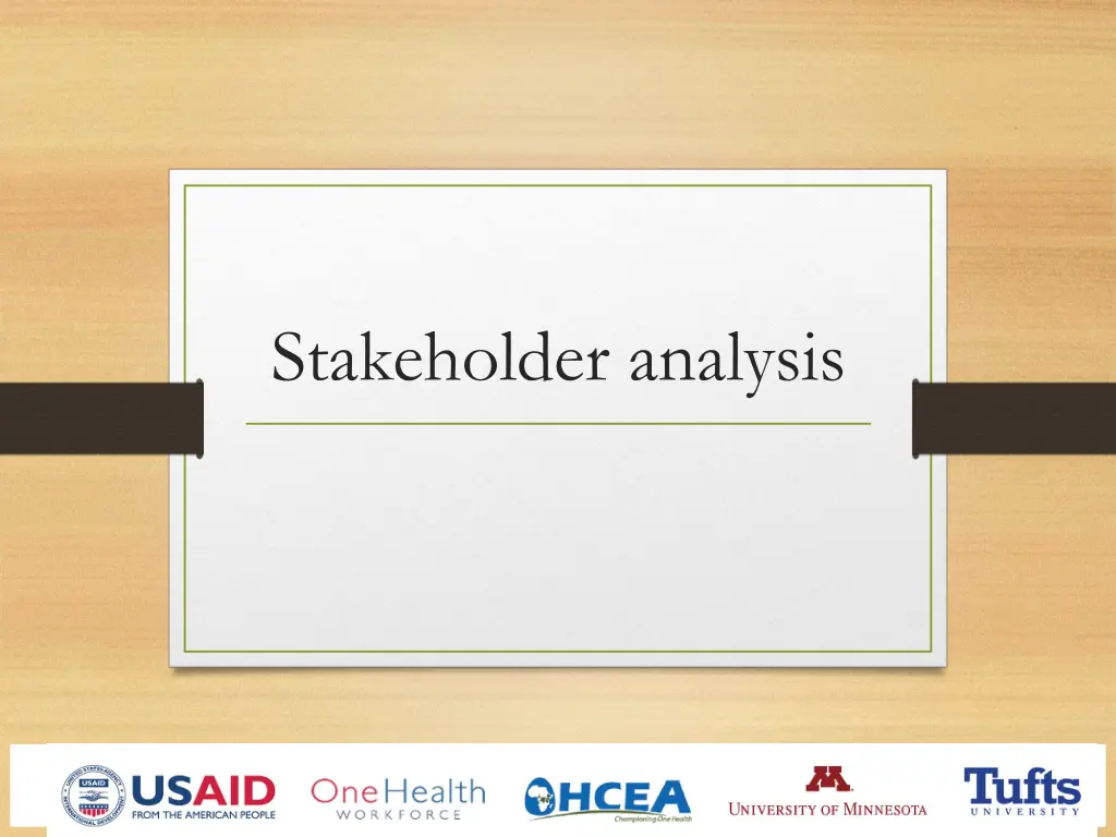 stakeholder analysis