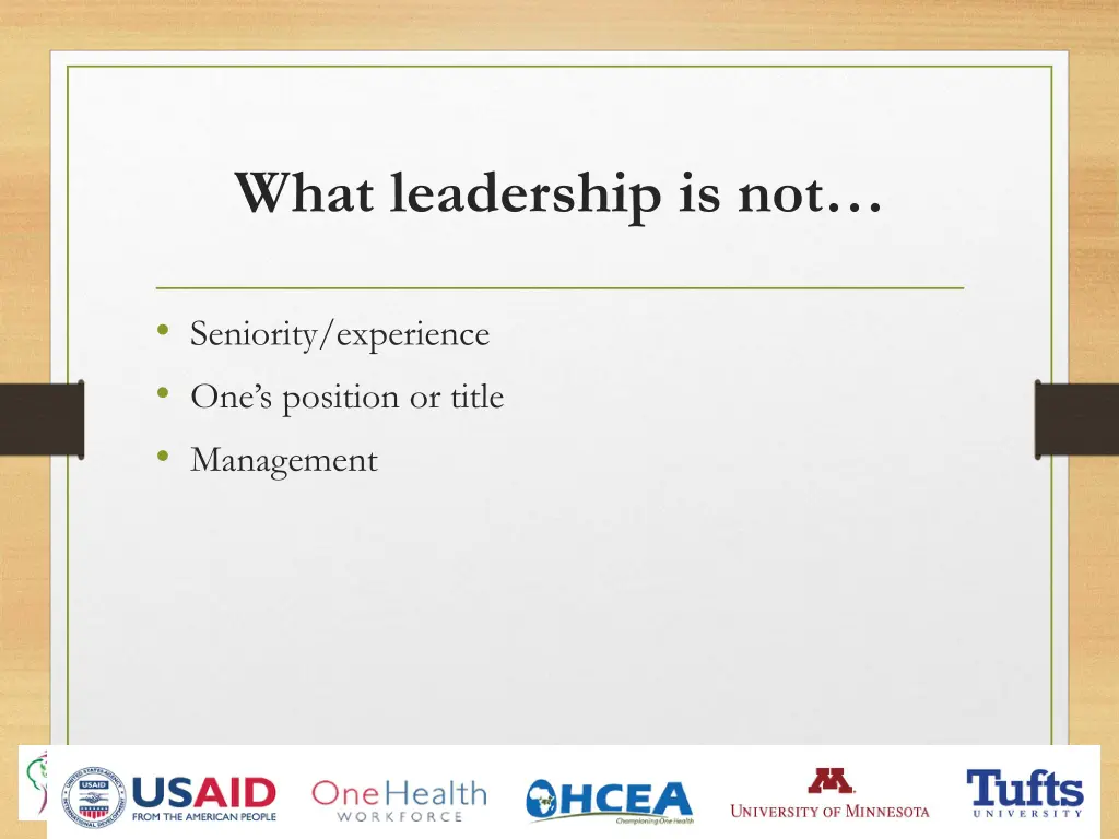 what leadership is not