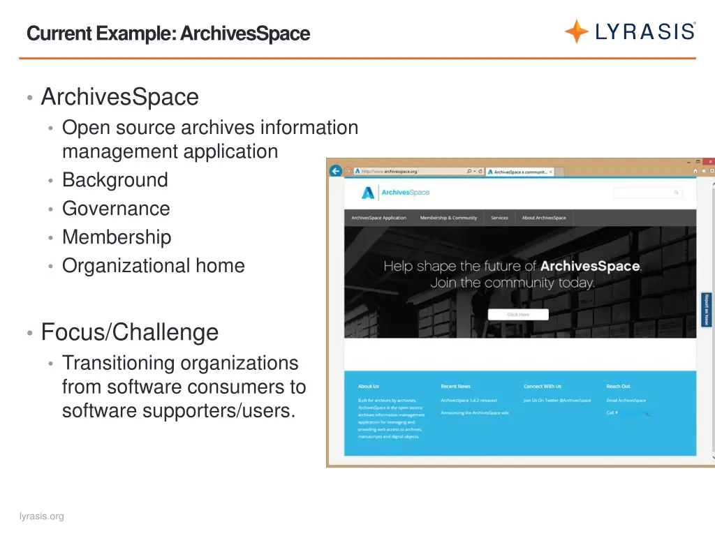 current example archivesspace