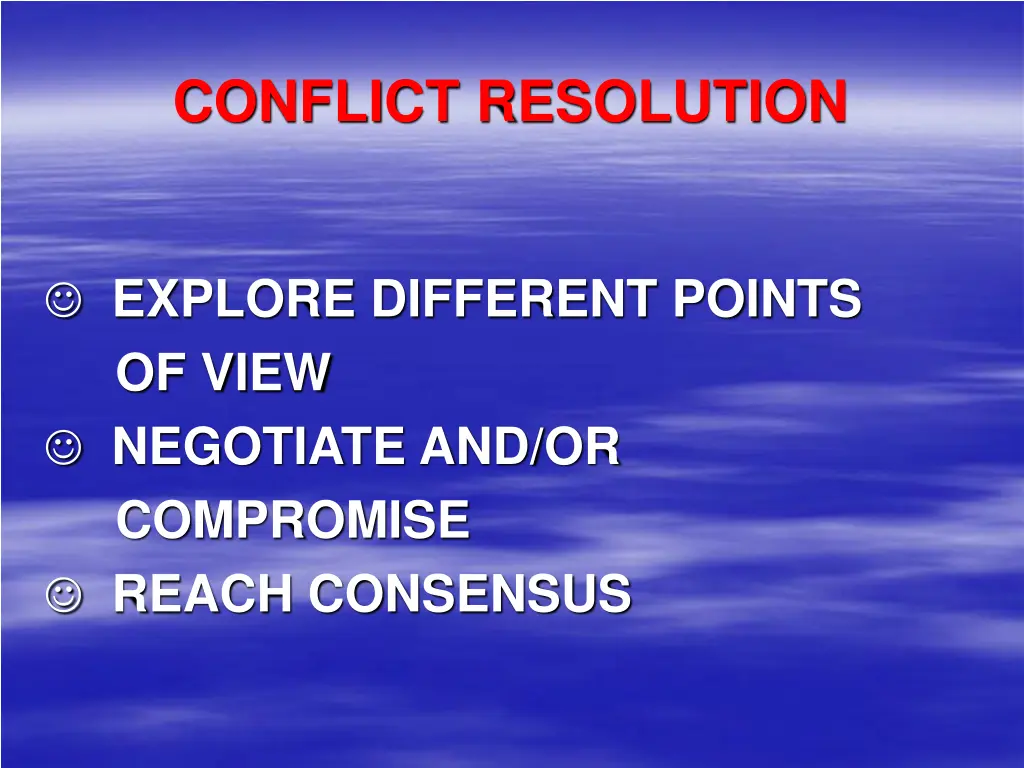 conflict resolution 1